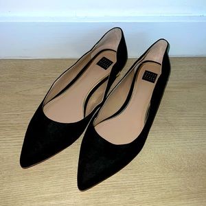White House Black Market Black Suade Flats